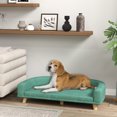 thumbnail image 2 of PawHut Dog Sofa with Washable Cover, Anti-slip Foot Pads, Green, 2 of 10