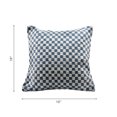 thumbnail image 3 of Cotton Handwoven Cushion Checkered Blue - Set of 2, 3 of 4