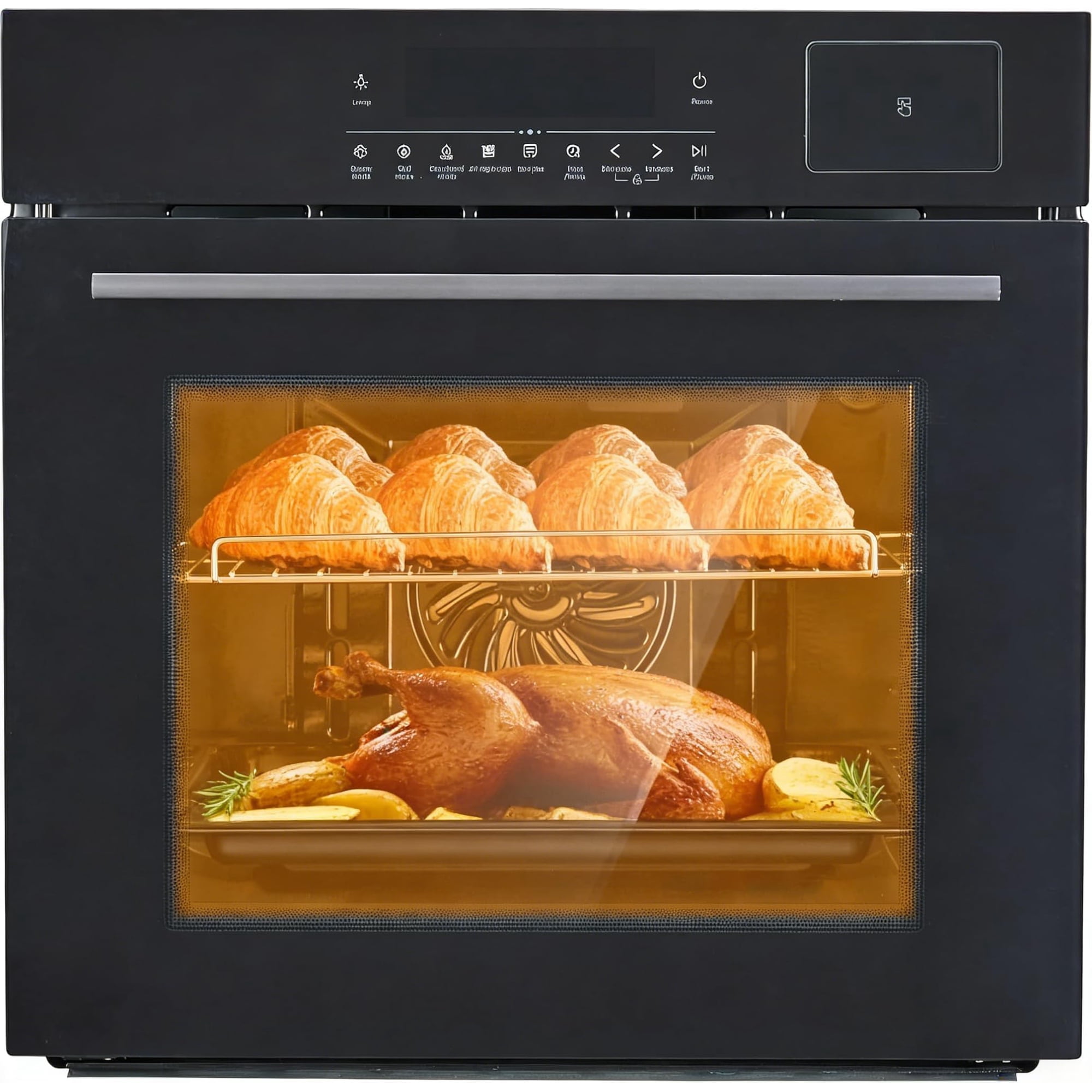 24 Inch Built‑In Stainless‑Steel Single Wall Oven, 2.5 Cu. ft Household Cooking Appliance