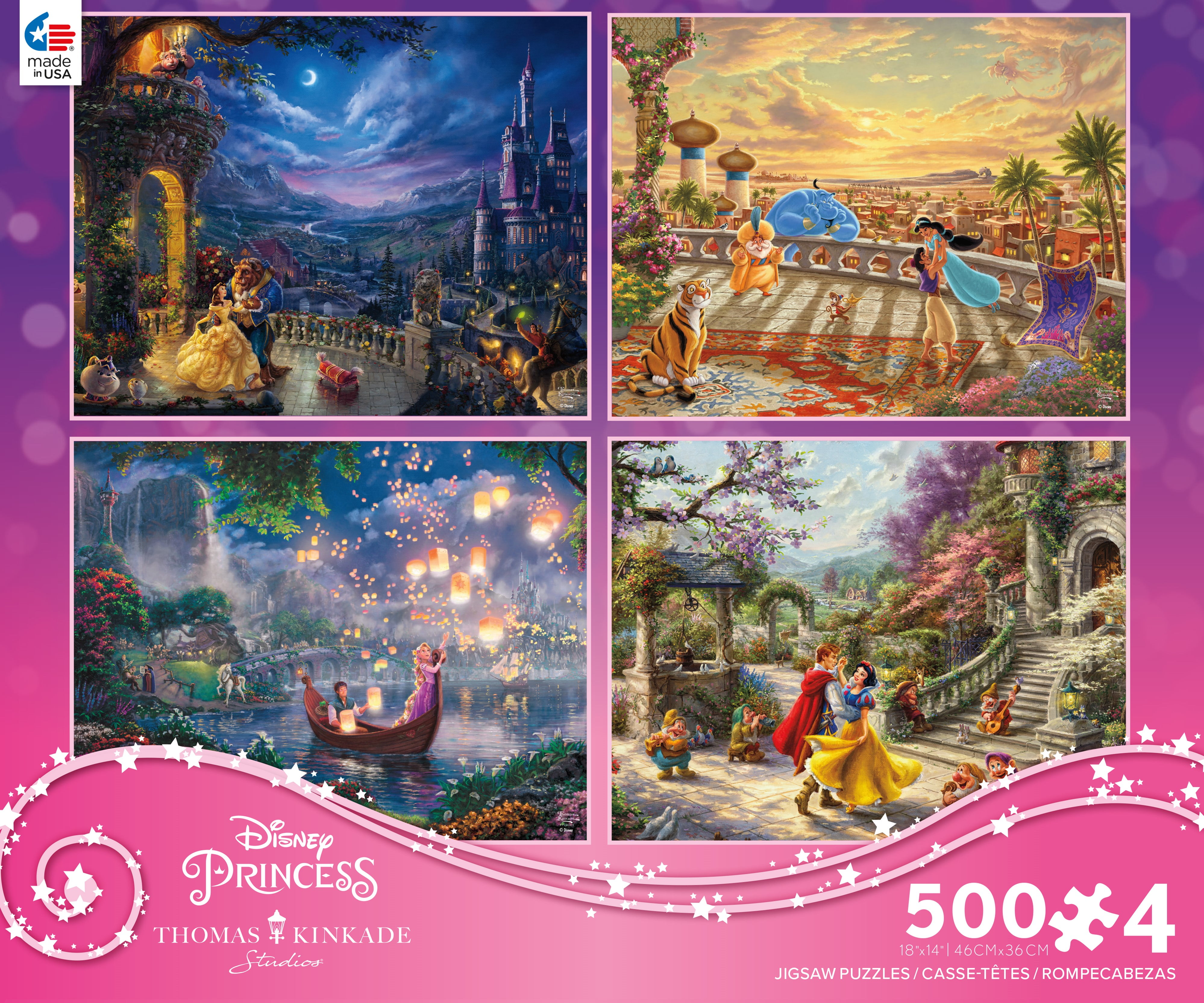 Disney Thomas Kinkade Puzzle Set - Princess Classics-Gam-E60