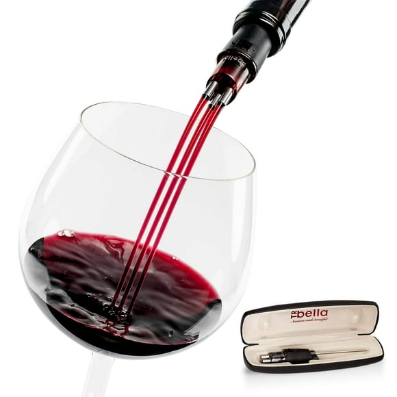 Aérateur à Vin Classique, Aération Multi-Flux 3 Becs en Acier Inoxydable, Essentiel de Cuisine Fait Main, Utilisation Facile, Accessoire de Versement de Vin Anti-Goutte Cadeaux