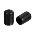 thumbnail image 1 of Uxcell 20 piezas Tapas redondas de goma 0.53" Cubierta negra protectores de rosca, 1 of 7