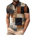 thumbnail image 2 of Awdenio Mens T-shirt Printing Button Casual Short Sleeve Round-Neck Blouses Shirts Lightweight & Breathable for Casual Style,Size S-5XL, 2 of 5