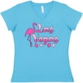 thumbnail image 3 of Inktastic Las Vegas- Flamingo Silhouette in Pink Women's V-Neck T-Shirt, 3 of 5