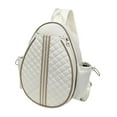 thumbnail image 3 of Siruishop Sac de Tennis Extérieur avec Sangle Réglable Organisateur Poitrine Épaule Blanc A, 3 of 8
