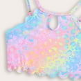 thumbnail image 4 of Hienoo Girls 3-Piece Swimsuit Tie Dyed Bikini Set & Cover Up Swimwear Bathing Suit, Sizes 4-8, 4 of 8