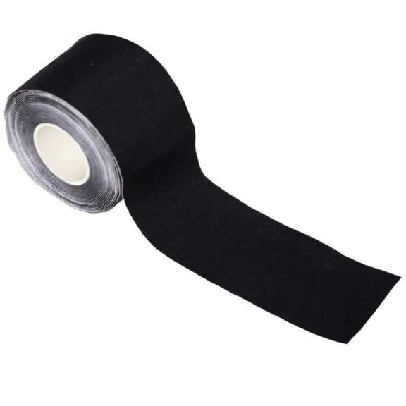 KMBoobies - Boob Tape - Instant Breast Lift - Nude Body Tape for Skin - 8 Hr Sweatproof - 5 ft Roll - Natural Skin Color (Black)