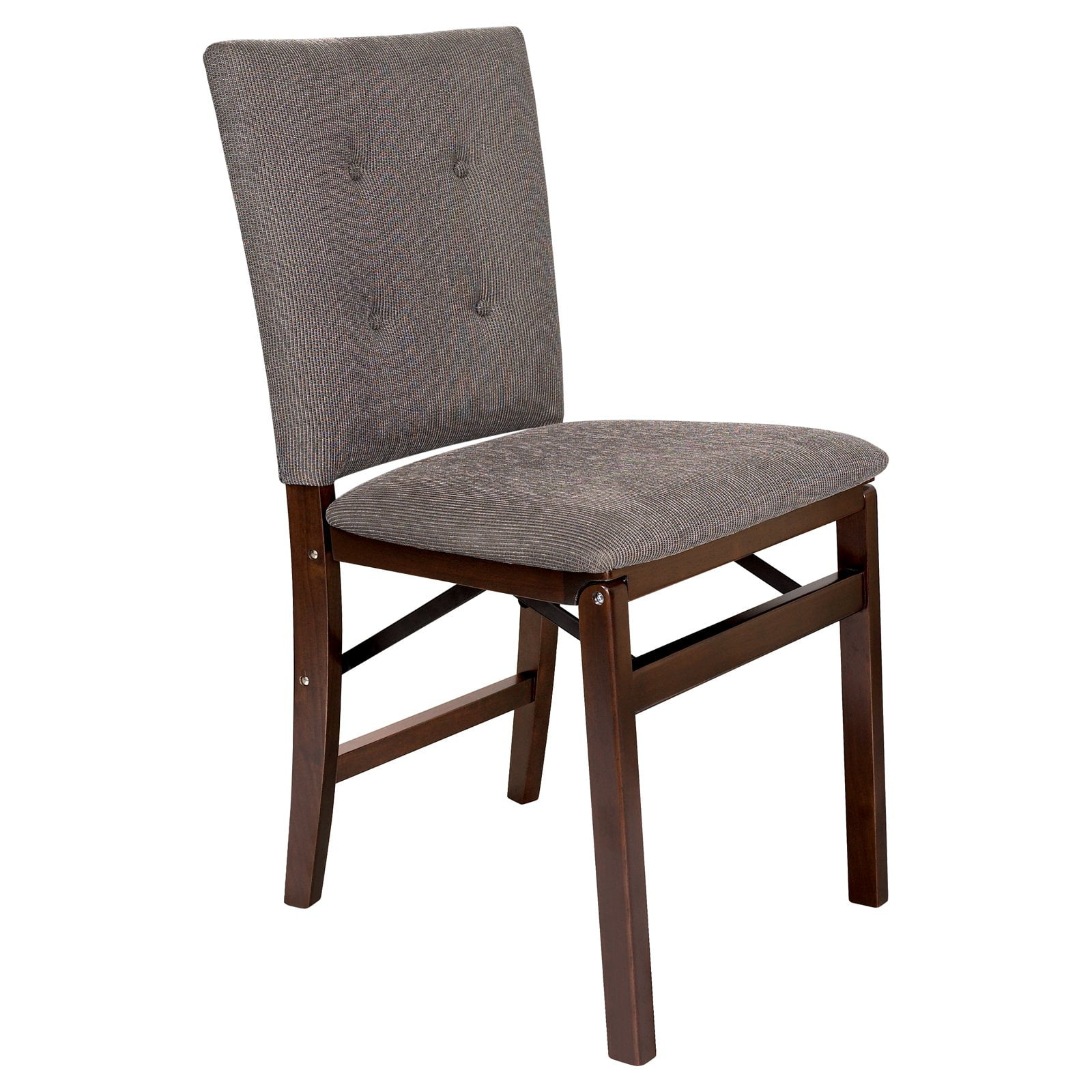 Parson's hardwood folding chair in expresso finish and Jax fabric