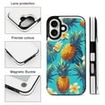 thumbnail image 3 of Compatible with iPhone 11 12 13 mini 14 15 16 Pro Max Plus Wallet Case with Card Holder, PU Leather Kickstand Card Slots Case ( Pineapple Flowers Summer, iPhone 16 Plus), 3 of 7