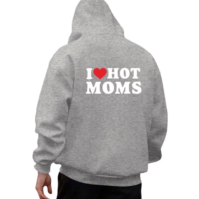 Sweat à Capuche Imprimé Mode Décontractée Multicolore J'aime les Mamans Chaudes pour Hommes