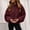 Wine, variant on QUNYINEY Half Zip Sherpa Fleece for Women Jackets Lightweight Outerwear Jackets Stand Colla Warm Solid Color Long Sleeve Coats