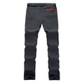 thumbnail image 4 of Men's All-Weather Lined Softshell Trousers for Outdoor Work Hiking Trekking Fitness Windproof Warm Pants with Pockets Comfortable Sweatpants for Men Relaxed Fit Pant, 4 of 4