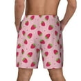 thumbnail image 4 of Haiem Strawberries Mens Swim Trunks with Compression Liner 2 in 1 Swimming Shorts Stretch Swimwear Quick Dry,Board Shorts-Medium, 4 of 9