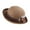 Khaki, variant on Vintage Fedora Top Hat Wool Short Brim Top Hat Western Round Top Hat for Boy Men Adults Cap Panama Hat
