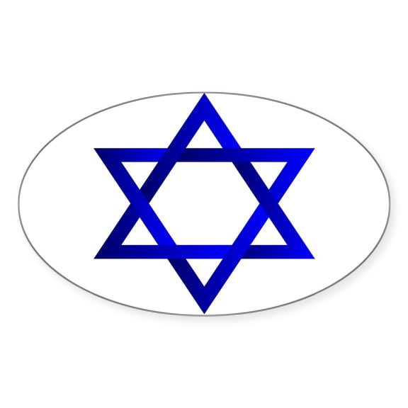 CafePress - Star Of David Oval Sticker - Sticker (Oval)
