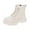 White, variant on Quealent Girls Combat Boots Side Zipper Ankle Booties Toddler/Little Kid/Big Kid Black for Size 1