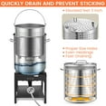 thumbnail image 4 of 84QT Stainless Steel Seafood Boiling Kit with Strainer and 200,000BTU Propane Burner, Crab Crawfish Boil Pot and Stove for Outdoors Cooking and Steaming, Large Stockpot, Non-Assembly, 4 of 7