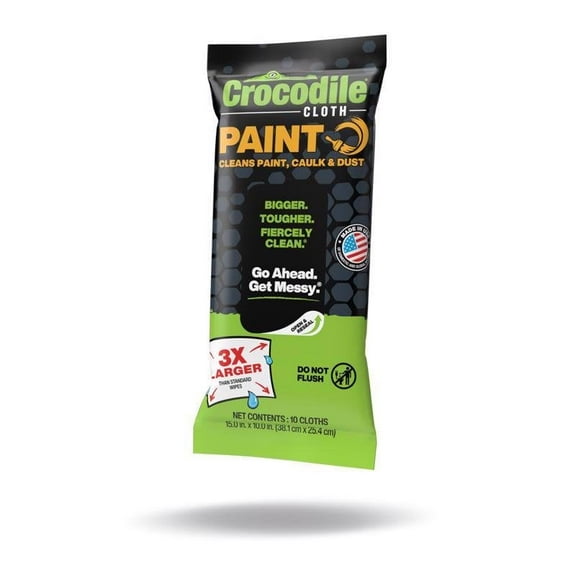 Crocodile Cloth 1036971 15 x 10 in. Paint Cleaning Cloth, 10 Wipes