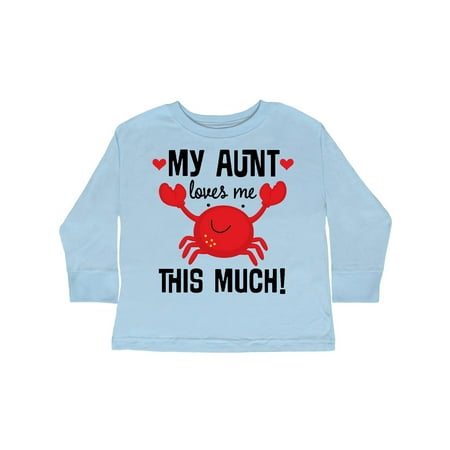 

Inktastic My Aunt Loves Me Nephew Gift Toddler Boy or Toddler Girl Long Sleeve T-Shirt