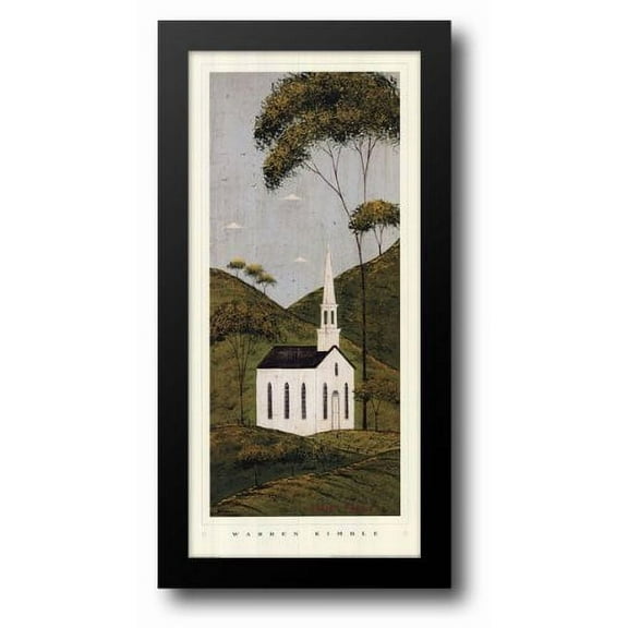 Country Panel I - Church 15x28 Framed Art Print by Kimble, Warren