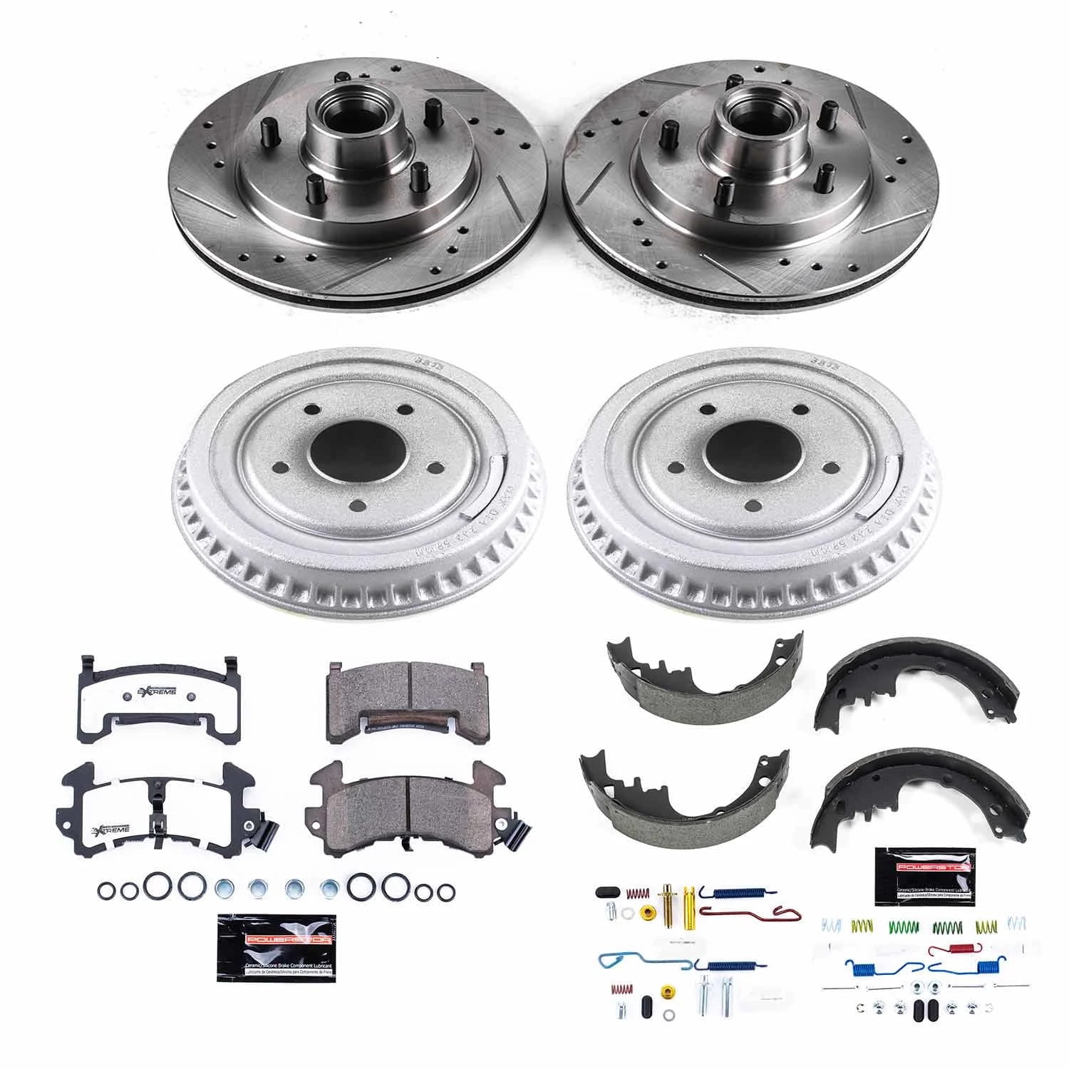 PowerStop Front and Rear Z26 Street Warrior Brake Pad Rotor Drum and Shoe Kit Fits: CHEVROLET Select Models K15025DK-26