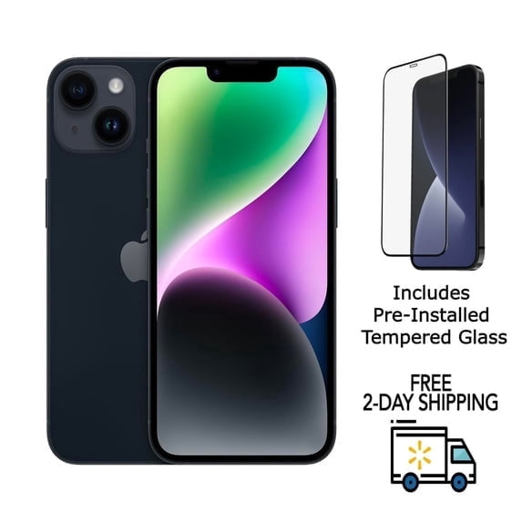 Pre-Owned Unlocked Apple iPhone 14 Cell Phone 128GB 6 GB RAM 3279 mAh Midnight