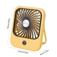 thumbnail image 3 of USB Desktop | Mini Rechargeable Folding Desk Air Circulator | 3 Wind Modes | Low Noise Portable Compact | 500mAh Battery | Multiple Colors | 10x4.8x12.7cm Size | Includes USB Cable, 3 of 6