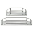 thumbnail image 4 of Kate and Laurel Ciel Modern Glam Metal Wall Shelf Set, Set of 2, Silver, Elegant Wall Decor and Storage, 4 of 7