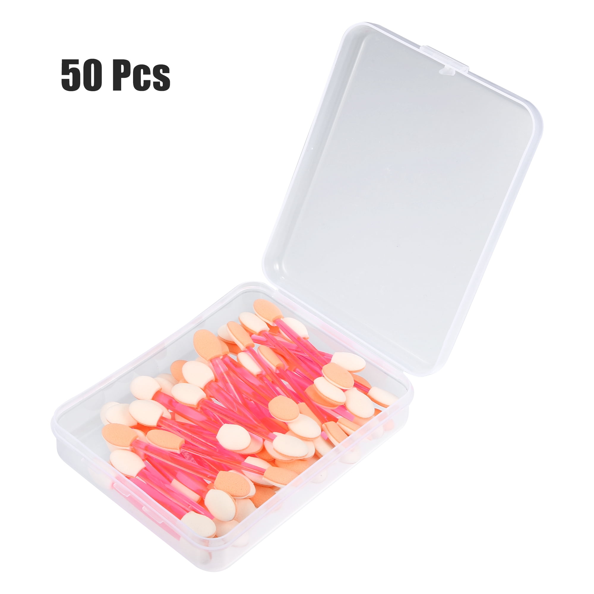 Unique Bargains 50 Pcs Dual Sides Eye Shadow Sponge Applicators Pink White