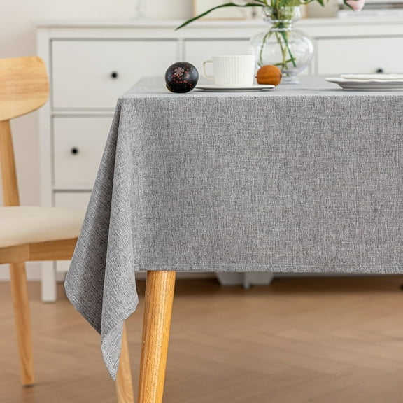 Cterwk Rectangle Table Cloth Linen Waterproof Tablecloth Washable Decorative Fabric Table Cover for Dining, Party, 39" x 63"