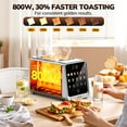 thumbnail image 4 of Digital 2 Slice Toaster, Dual Control Panel Smart Toaster with TouchScreen, Single Slot Toasting, Reheat & Defrost for Bagels, Bread, Waffles, 4 of 9