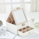 thumbnail image 2 of Caja de joyería Collar Pendiente Anillo Organizador Doble Plegable Eccomum Organizador de almacenamiento, 2 of 5