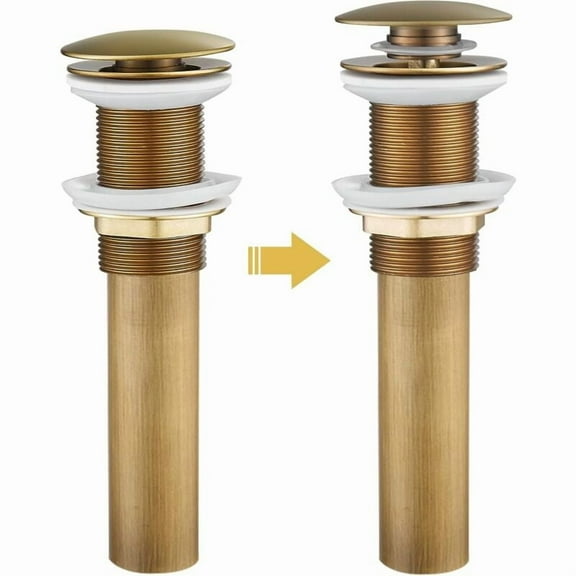 Pop Up Sink Plug Without Overflow, Brass Sink Plug, Pop Up Drain Stopper