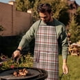 thumbnail image 3 of Red and Green Plaid Christmas Pattern Apron-Garden Aprons for Women with Pockets-Cotton Linen Waterproof Kitchen Cooking Gardening Aprons Adjustable for Kitchen,Cooking,BBQ and Salon 33"x27", 3 of 7