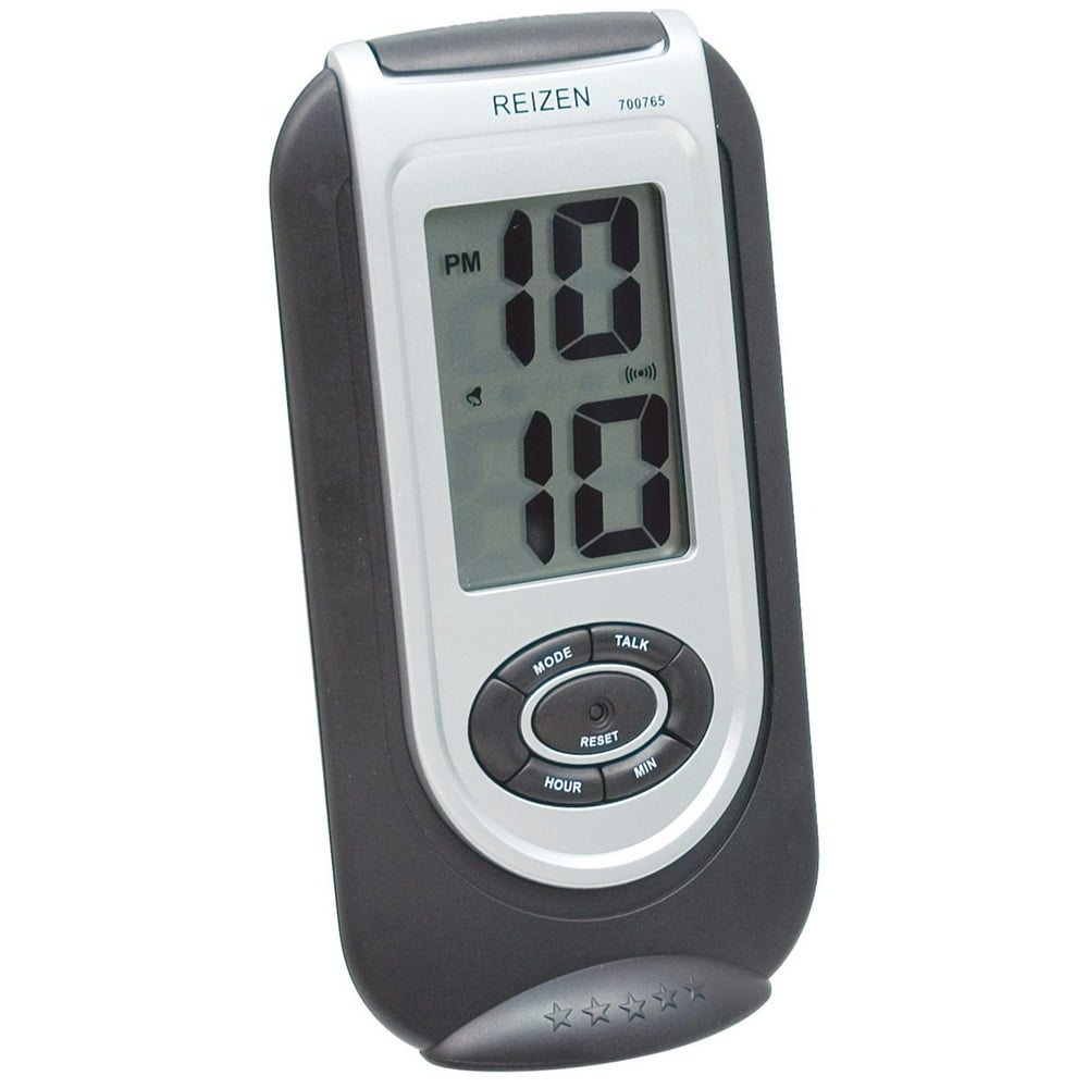 Reizen LCD Talking Alarm Clock Rectangular