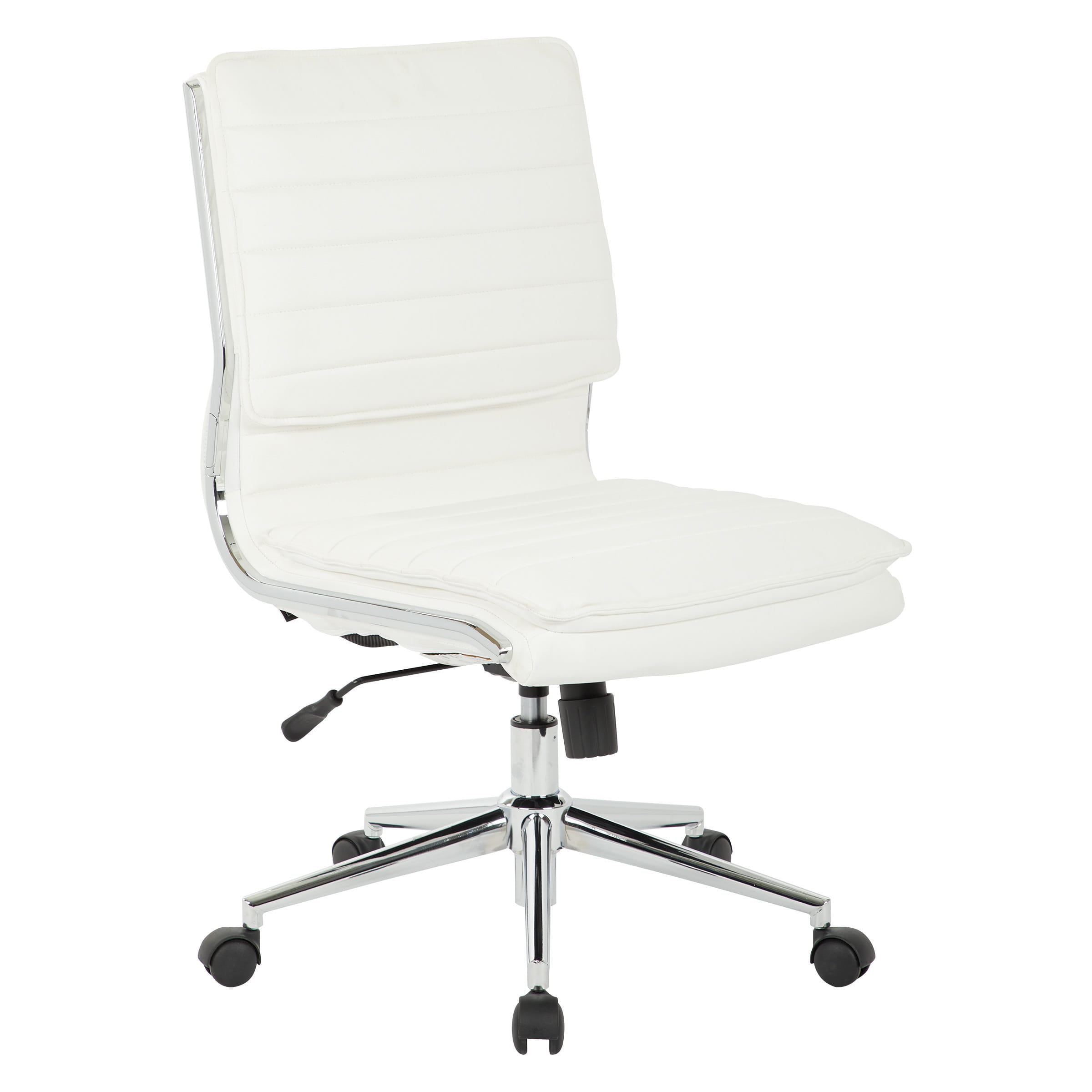 Master Contemporary Armless Adjustable, Leather Armless Office Chair
