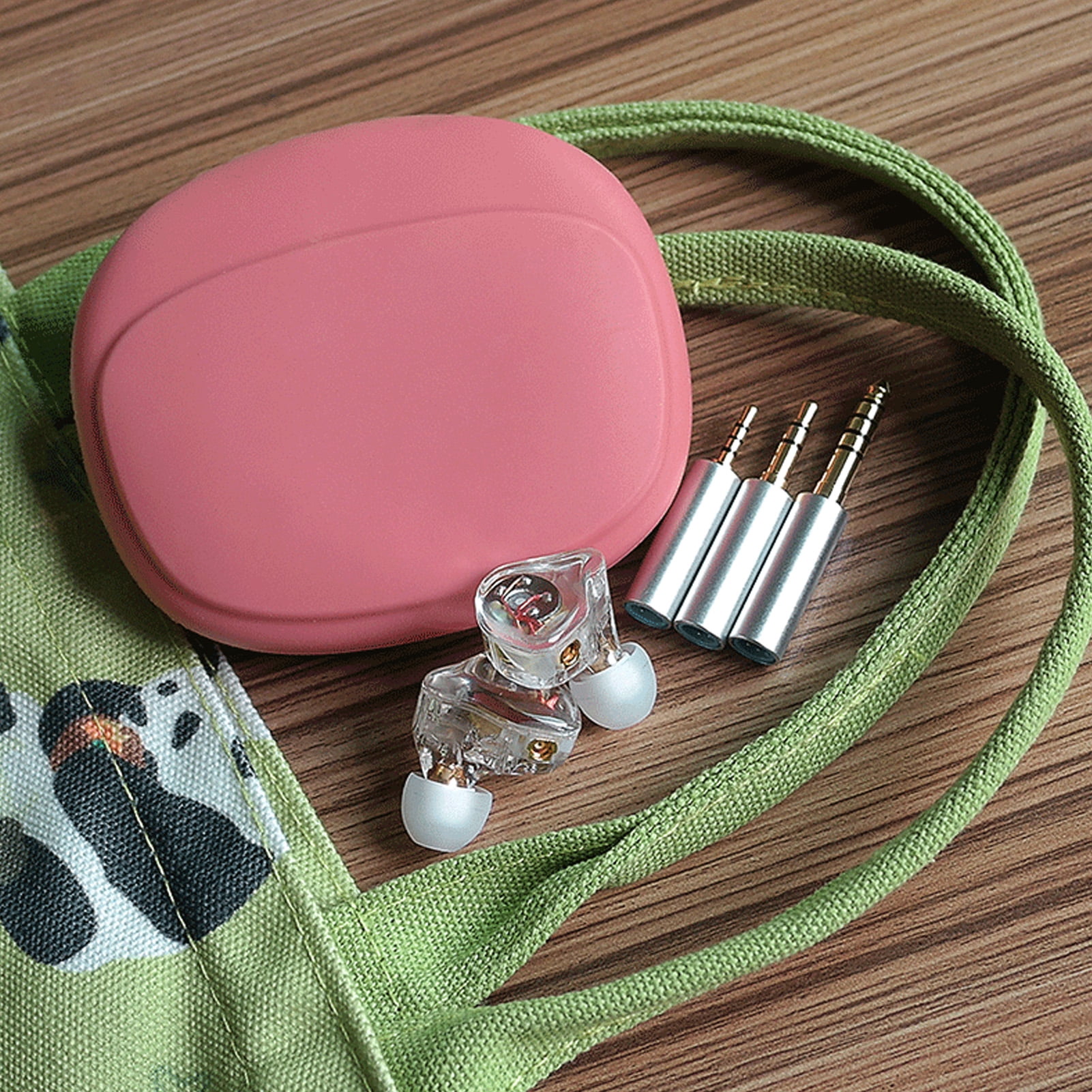Pochette De Rangement En Silicone Vert – Motif Tennis, Anti-emmêlement Pour écouteurs Et Clés