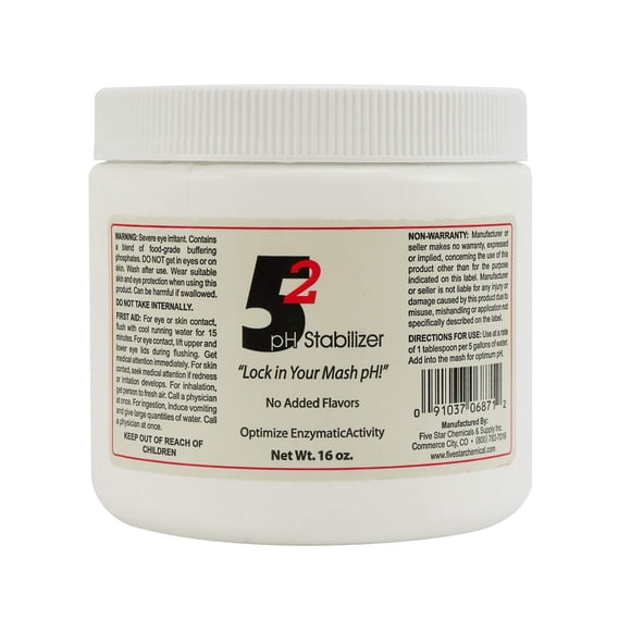 Estabilizador Five Star 5.2 pH para puré y hervidor de agua, 454 g