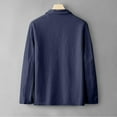 thumbnail image 6 of YLSDY Fashion Men's Lightweight Cotton Linen Blazer with Front Pockets Casual Sport Coat Open Front Regular Fit Suit Jacket Navy XXL, 6 of 7