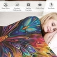 thumbnail image 3 of Orinice Butterfly Flannel Blankets Throws for Sofa, Bedroom, Couch, Travel, Bedroom Accessories Fluffy Microfiber Fleece Blankets - Soft, Lightweight, Plush Bed Blanket  60x80in, 3 of 6