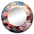 thumbnail image 2 of Designart "Colorful Succulent love expression I" Floral Rund Mirror For Wall Decor - Large Multi-Color Round Printed Mirror -Traditional Round Living Room Mirror - 23" x 23", 2 of 6