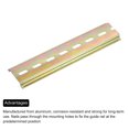 thumbnail image 4 of Uxcell 5 Pcs DIN Rail Slotted Iron Mounting Guide 200mm Long 35mm Wide 7.5mm High Bronze Tone, 4 of 4