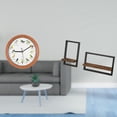 thumbnail image 2 of Reloj de pared con pájaro cantor y estantes de madera, reloj colgante decorativo y estante de exhibición de almacenamiento de decoración de pared mode, 2 of 8