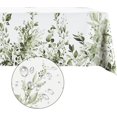 thumbnail image 5 of Eucalyptus Leaves Fabric Waterproof Tablecloth,Rectangle Watercolor Wrinkle Oil-Proof Resistant Table Cover for Dining Table, Buffet Parties and Campin,Olive Leaves(60" x 120" inch), 5 of 6
