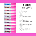 thumbnail image 5 of Aromi Fuchsia Lip Gloss | Highly Pigmented Magenta Pink Lip Color, Glossy Finish, Shimmery, High-Shine (Fab Fuchsian), 5 of 7