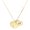 Gold, variant on Gold-tone Large Rose Outline - Large Goldtone Sister Heart Charm Necklace, 17.5"+2" Extender