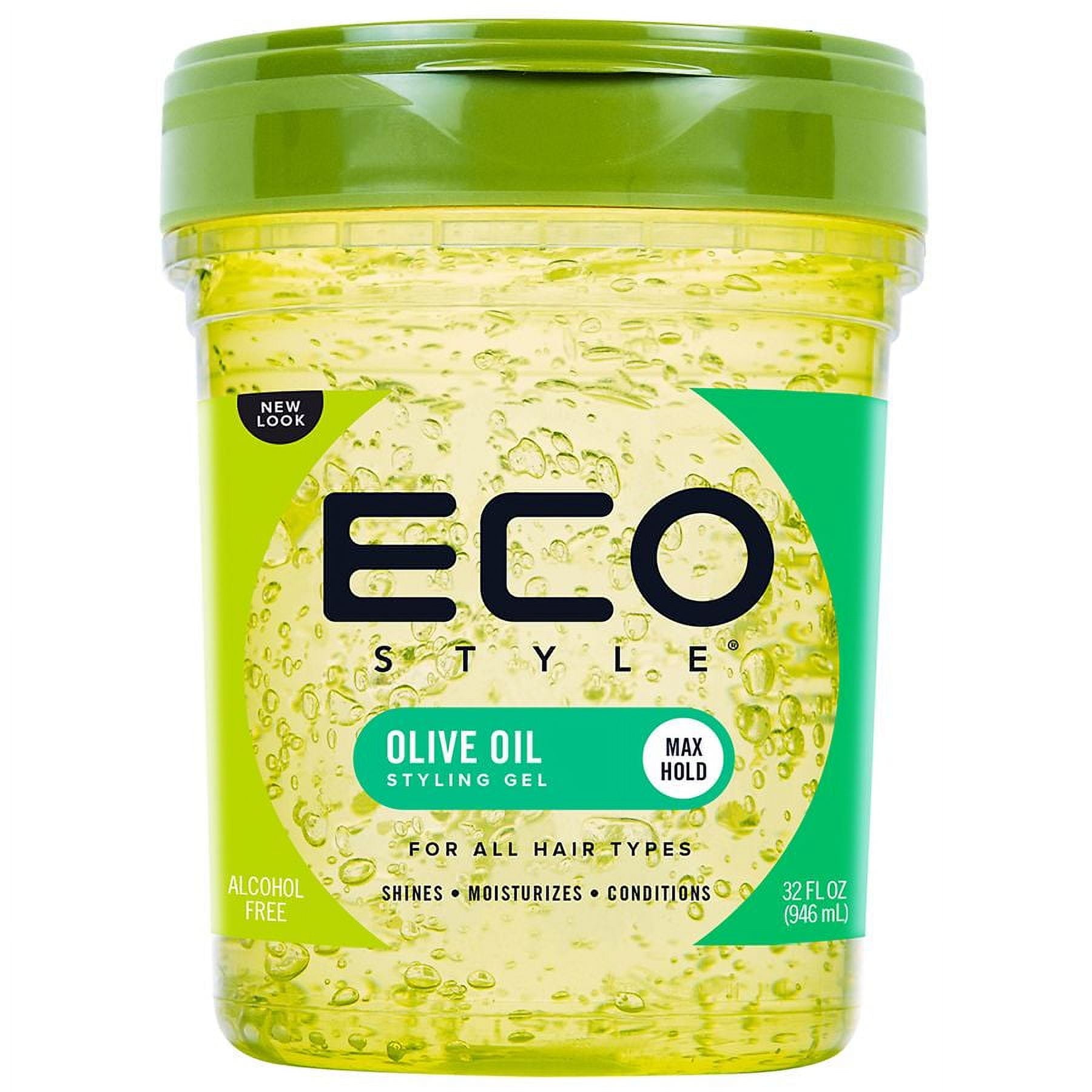 Eco Style Professional Styling Gel, Olive Oil Max Hold, 80 oz, 3