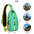 thumbnail image 5 of Crossbody Sling Backpack for Women Men Tropical Banana on Green Background Shoulder Sling Crossbody Casual Chest Bag for Travel Sports Running Hiking, 5 of 6