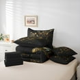 thumbnail image 6 of Castle Fairy Flying Butterflies 7 Pieces Bedding Comforter Set for Boys Girls Teenagers,Black Golden Full Bedding Set Lightweight,Bling Glitter Fitted Sheet Flat Sheet,Microfiber Bedroom Decor, 6 of 8