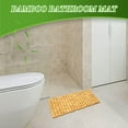 thumbnail image 6 of Natural Bamboo Bath Mat, Wooden Door Mat Kitchen Floor Bath Rug, Bathroom Shower and Tub Mats, Wooden Bath Mat for Shower, Bath, Spa Or Sauna (16 x 24 Inch), 6 of 7